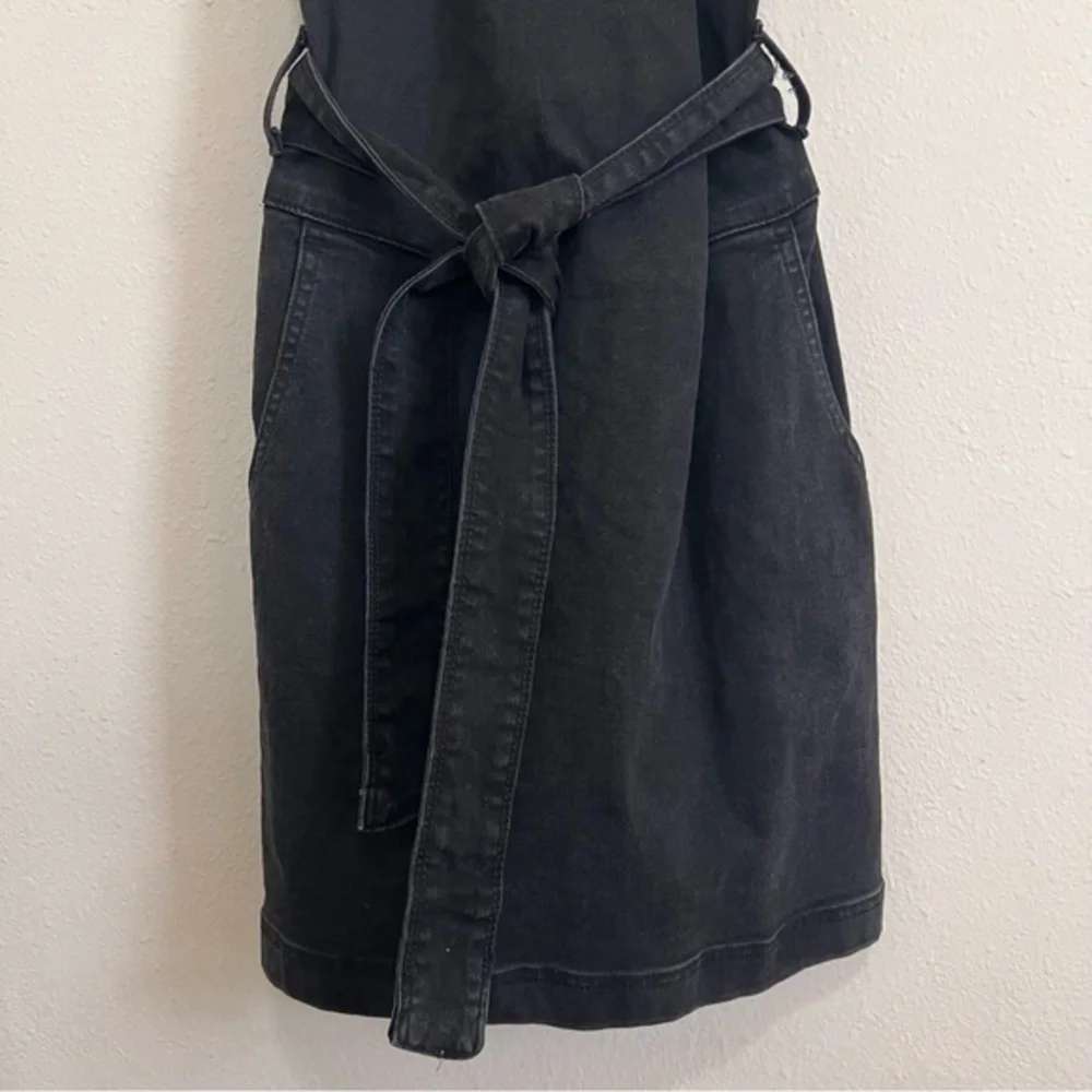 Zara Denim Mini Dress Crossback Belted